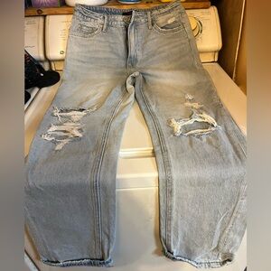 Flying Monkey Men's Light Blue Ripped Jeans